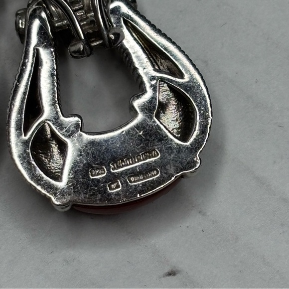 JUDITH RIPKA Sterling Silver Red Jasper CZ Isola Earrings - Picture 5 of 5